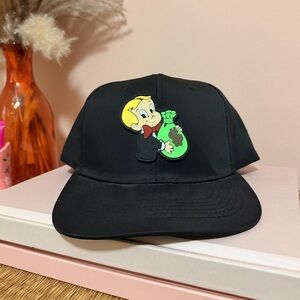 Black Richie Rich Money Bag Adjustable Hat